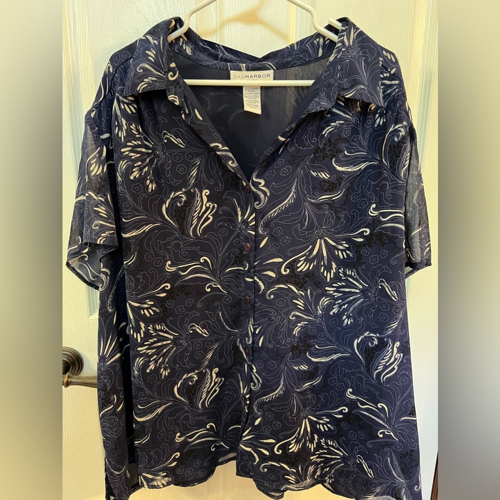 Sag Harbor ladies short sleeve shirt